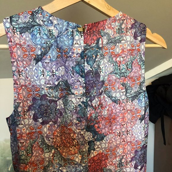 Floral Summer Business Casual Sheath Dress Size 4 - Picture 3 of 4